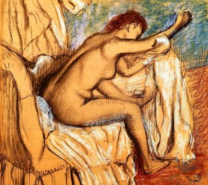 Woman Drying Herself 5 by Edgar Degas Oil Painting