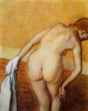 Woman Having a Bath by Edgar Degas - Oil Painting Reproduction