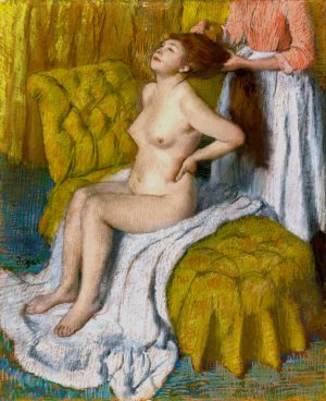 Woman Having Her Hair Combed by Edgar Degas Oil Painting