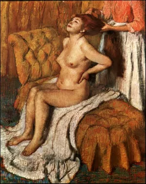 Woman Having Her Hair Combed by Edgar Degas - Oil Painting Reproduction
