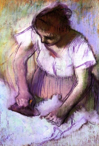 Woman Ironing 2 by Edgar Degas - Hand-Painted Oil Painting Reproduction