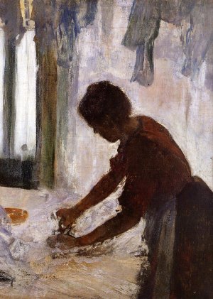 Woman Ironing also known as Silhouette by Edgar Degas Oil Painting