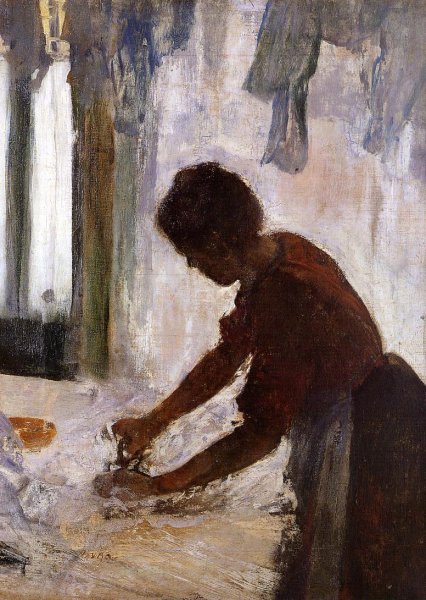 Woman Ironing also known as Silhouette by Edgar Degas - Hand-Painted Oil Painting Reproduction
