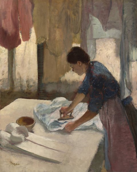 Woman Ironing  by Edgar Degas - Hand-Painted Oil Painting Reproduction