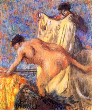 Woman Leaving Her Bath 3 by Edgar Degas - Oil Painting Reproduction
