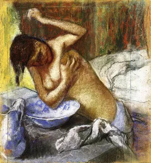 Woman Sponging Her Chest by Edgar Degas - Oil Painting Reproduction