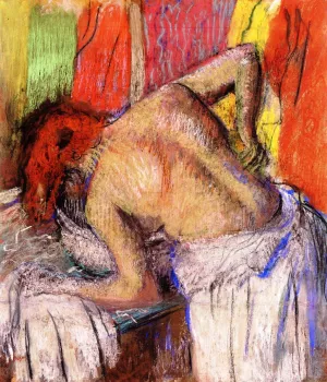 Woman Washing Her Back by Edgar Degas - Oil Painting Reproduction