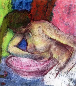 Woman Washing Herself 2 by Edgar Degas - Oil Painting Reproduction
