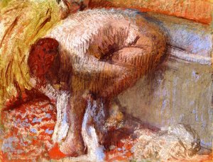 Woman Wiping Her Feet by Edgar Degas Oil Painting