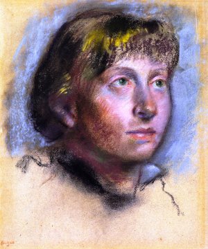 Woman's Head by Edgar Degas Oil Painting