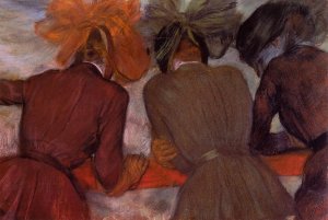Women Leaning on a Railing by Edgar Degas Oil Painting