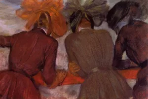 Women Leaning on a Railing by Edgar Degas Oil Painting