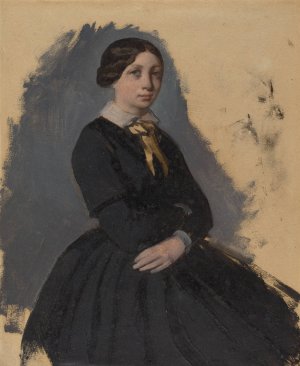 Young Woman In Black by Edgar Degas Oil Painting