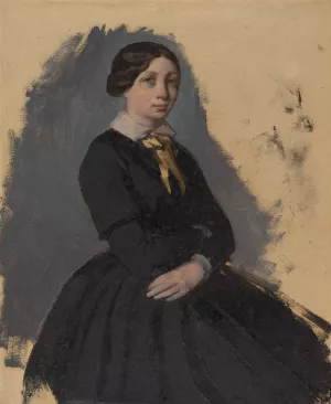 Young Woman In Black by Edgar Degas Oil Painting
