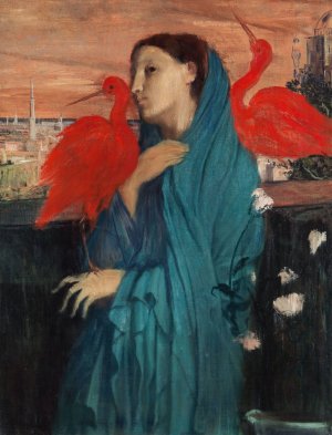 Young Woman with Ibis by Edgar Degas Oil Painting