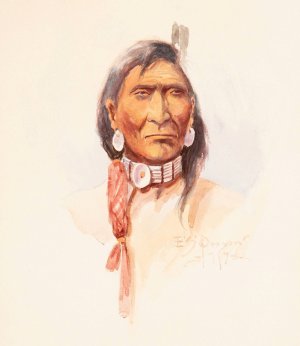 Nez Perce by Edgar Samuel Paxson Oil Painting