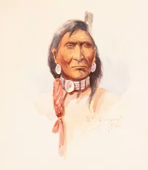 Nez Perce by Edgar Samuel Paxson Oil Painting