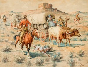 Untitled by Edgar Samuel Paxson Oil Painting