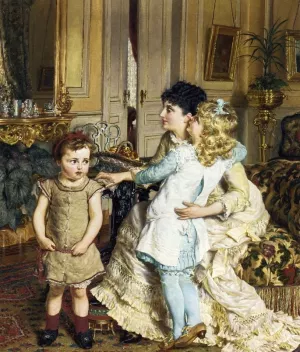 Motherly Love by Edgard Farasyn - Oil Painting Reproduction