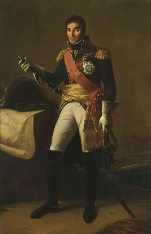 Le Marechal Andre Massena by Edme-Adolphe Fontaine Oil Painting