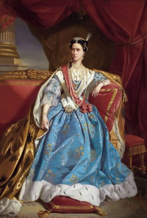 Elisabeth Rachel Felix by Edmond-Aime-Florentin Geffroy Oil Painting