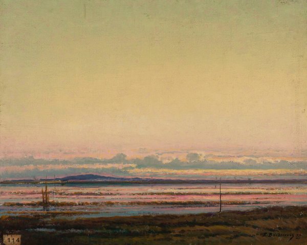 Landscape  by Edmond Barbarroux - Hand-Painted Oil Painting Reproduction