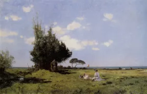 Au Bord de la Mer Oil painting by Edmond Charles Joseph Yon