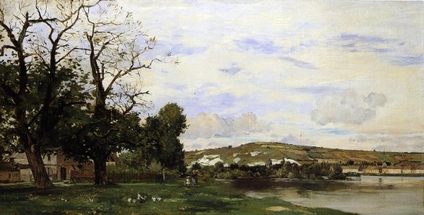 View of Andelys by Edmond Charles Joseph Yon - Hand-Painted Oil Painting Reproduction