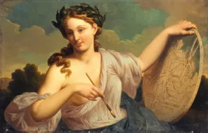 Allegorie de la Peinture by Edmond Collignon Oil Painting