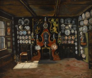 Salle a manger de Hauteville II, maison de Juliette Drouet a Guernesey by Edmond De Palezieux Oil Painting