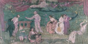 Festival of Venice by Edmond Francois Aman-Jean Oil Painting
