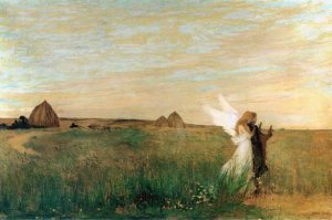 Hesiod Listening to the Inspiration of the Muse by Edmond Francois Aman-Jean Oil Painting