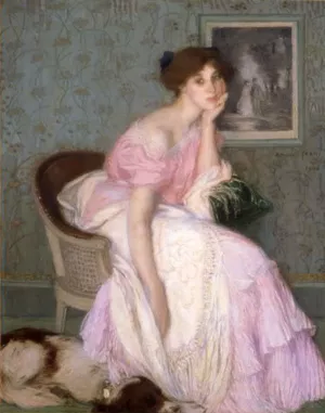 Miss Ella Carmichael by Edmond Francois Aman-Jean - Oil Painting Reproduction