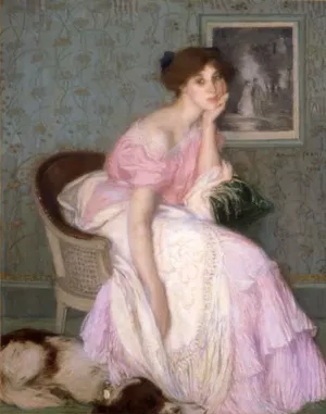 Miss Ella Carmichael painting by Edmond Francois Aman-Jean