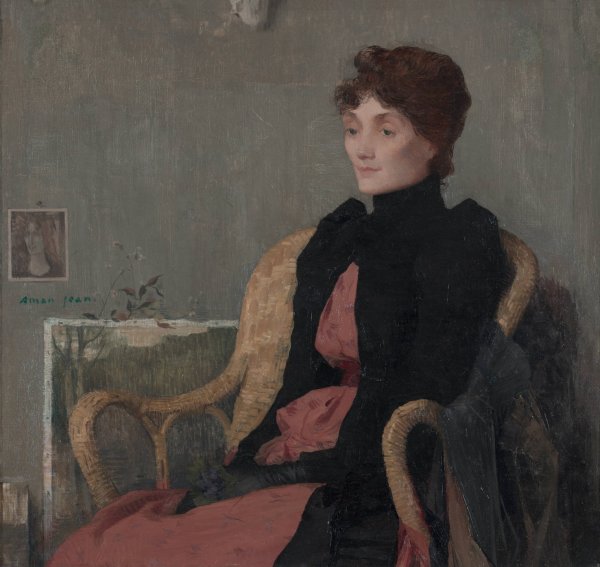 Main Product Photo of Portrait of a Woman  Painting by Edmond Francois Aman-Jean