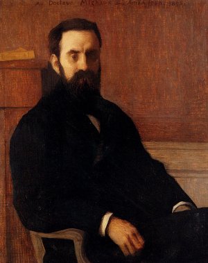 Portrait Of Dr. Michaux Oil painting by Edmond Francois Aman-Jean