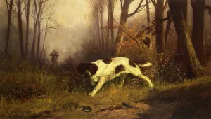 Dog with Hunter by Edmund Henry Osthaus - Oil Painting Reproduction