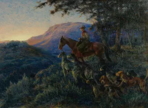 Enjoying Sunset After A Long Day's Hunt by Edmund Henry Osthaus Oil Painting