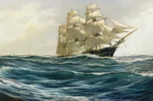 Harbor View painting by Edmond Marie Petitjean