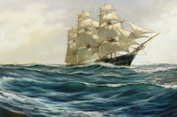 Main Product Photo of Harbor View Painting by Edmond Marie Petitjean