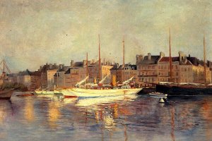 St. Tropez by Edmond Marie Petitjean Oil Painting