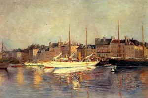St. Tropez painting by Edmond Marie Petitjean