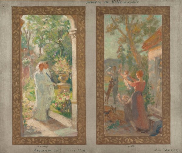 Le mariage - La famille  by Edmond Tapissier - Hand-Painted Oil Painting Reproduction