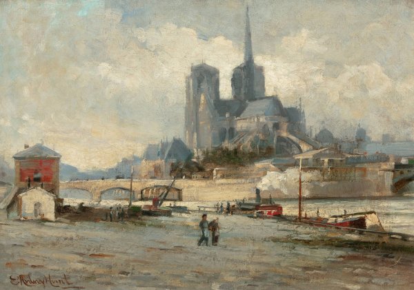Main Product Photo of Notre Dame de Paris  Painting by Edmund Aubrey Hunt