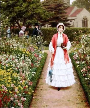 After Service by Edmund Blair Leighton - Oil Painting Reproduction