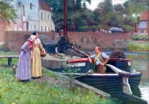 Chaff by Edmund Blair Leighton Oil Painting