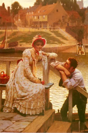 Courtship by Edmund Blair Leighton Oil Painting