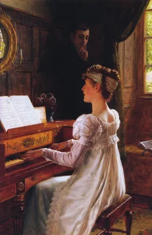 Courtship by Edmund Blair Leighton - Oil Painting Reproduction