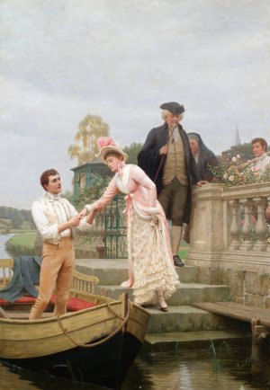 Lay Thy Sweet Hand In Mine And Trust In Me by Edmund Blair Leighton Oil Painting