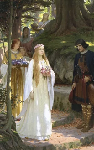 My Fair Lady by Edmund Blair Leighton - Oil Painting Reproduction